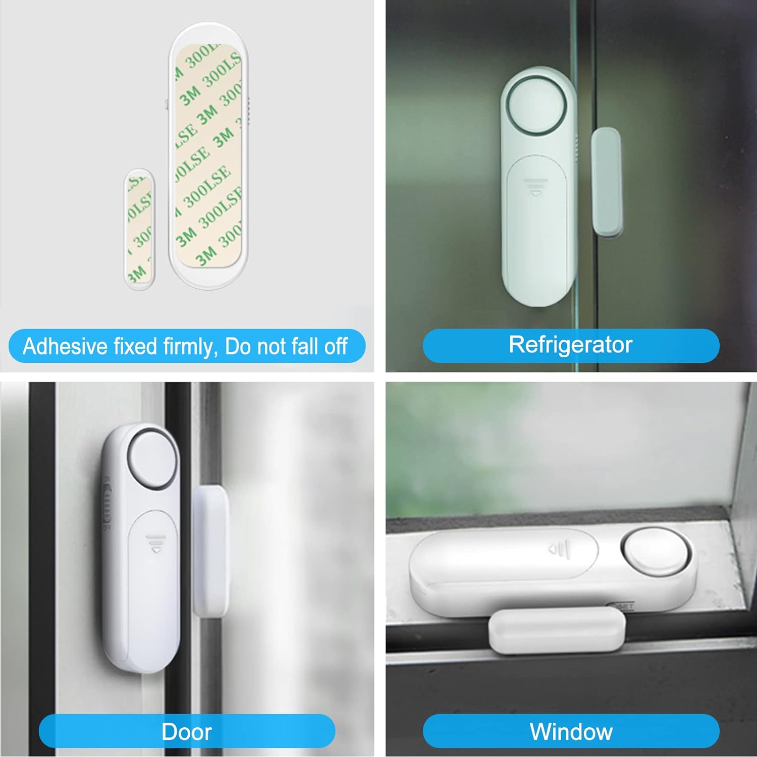 Dayetch: Proteja su espacio con alarmas de puerta (paquete de 3): 120 dB, 4 modos, fácil instalación, alarmas inalámbricas de seguridad para el hogar, para niños y ventanas.