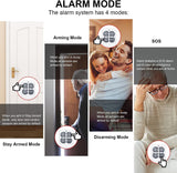 Protect Your Home with Ease: DAYTECH Smart Home Alarm Security System - 6-Piece DIY Kit (1 Base Station, 3 Door/Window Sensors, 1 Key Fob, 1 Siren)