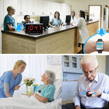CallToU Restaurant Pager System Wireless Calling System for Customers Restaurant Clinic Waiter Nurse Service System with 1 Display Receiver 1 Watch Receiver and 10 Waterproof Call Buttons CallToU