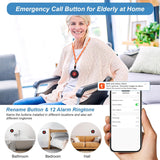 Daytech WiFi Caregiver Pager Call Button Life Alert Systems for Seniors No Monthly Fee Emergency Button for Elderly Patient Disabled