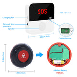 CallToU WiFi Smart Wireless Caregiver Pager Call Button System Emergency Alert System Fall Alert Device for Elderly Patient Seniors Disabled 1 Receiver CallToU