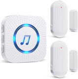Timbre de puerta Daytech, alarma con sensor de contacto para puerta abierta con alcance de 600 pies, 55 timbres y 5 volúmenes ajustables para negocios, tiendas y hogares.