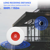 CallToU Caregiver Pager Medical Alert System,Nurse Alert Help Button for Home Elderly Patient Disabled Attention Pager 500+ Feet 1 Plugin Receiver 1 Waterproof Call Button CallToU