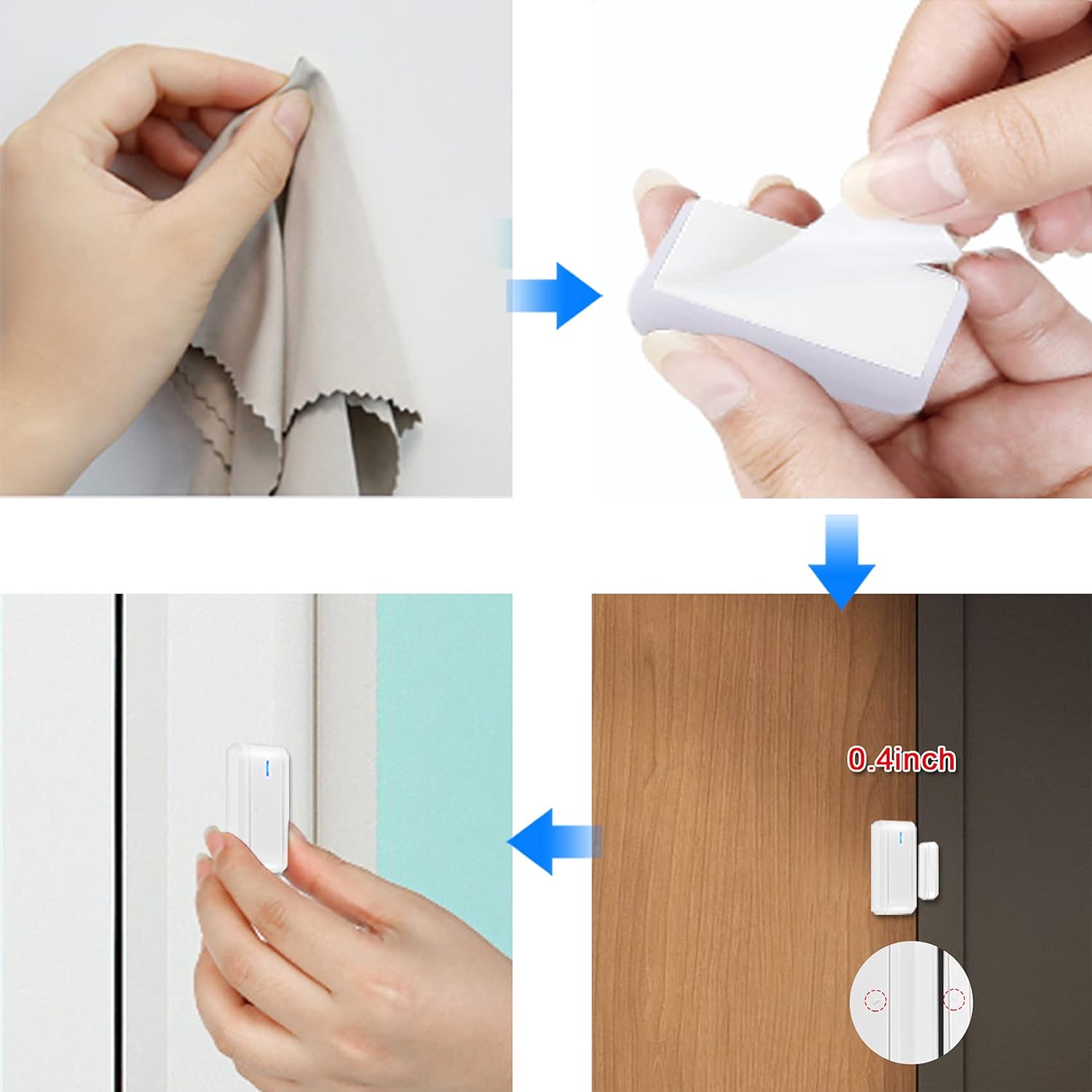 Daytech Wireless Door Entry Alarm Kit | 1000 FT Range, 55 Chimes, 5 Volume Levels | Effortless Install for Home, Office, Store | LED Indicator, Mute Option