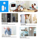 CallToU WiFi Smart Wireless Caregiver Pager Door Alarms for Dementia Patients Door Chimes with 2 Door Sensors 1 Receiver CallToU