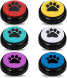 Daytech Boutons d'entraînement vocal pour chien – Enregistrez et communiquez avec votre chien – Temps d'enregistrement de 30 secondes – Lot de 6 boutons avec piles incluses