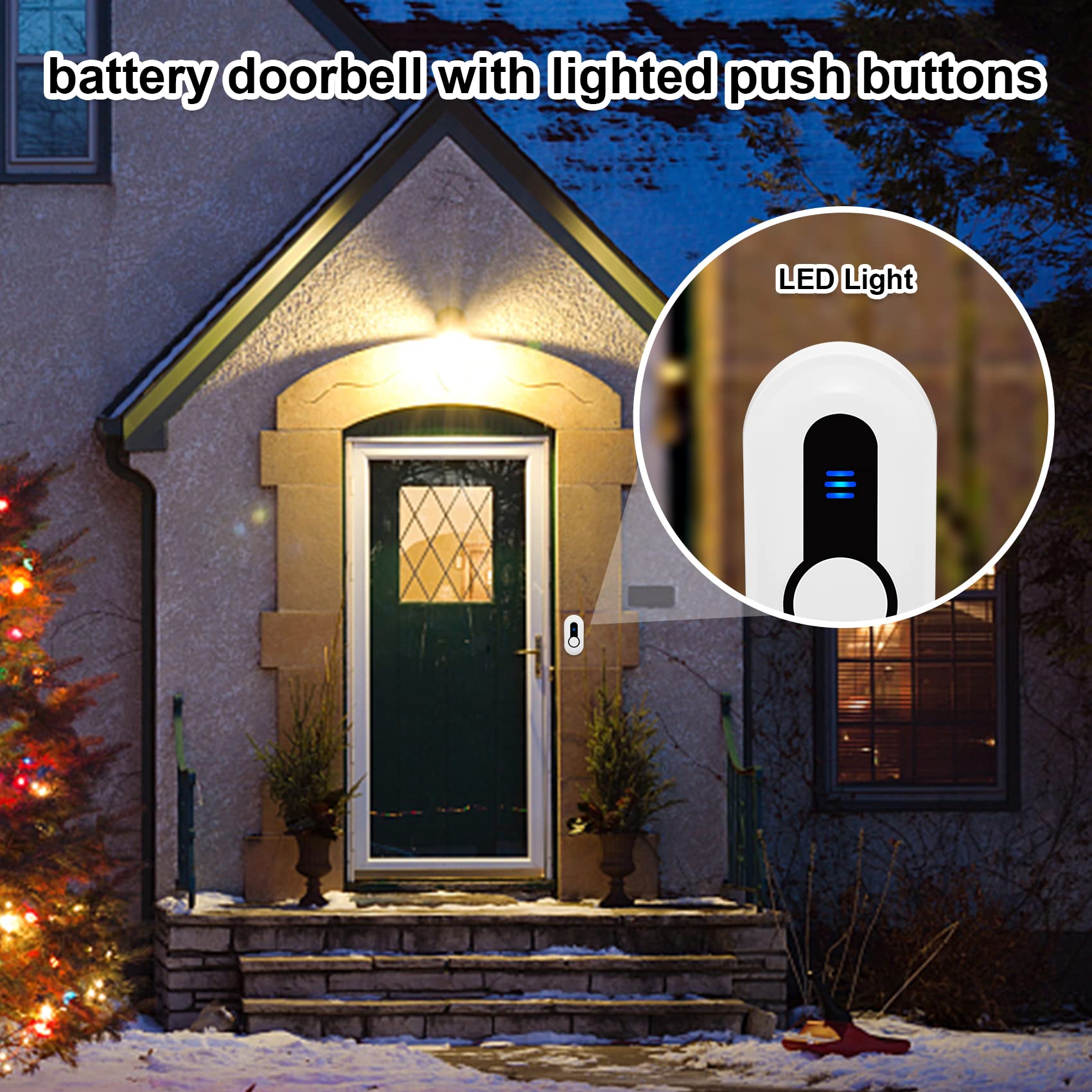 CallToU Waterproof Push Button 1000+ Feet Classroom Home Office Business Store CallToU