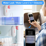 Smart Water Leak Detector & Water Level Sensor - WiFi Alarm System with 100dB Alert - DAYTECH 2 in 1 Monitoring Solution