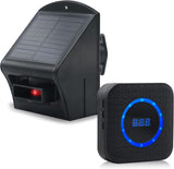 Daytech Solar Driveway Alarm System, Long Range PIR Motion Sensor Waterproof Wireless Security Alert System with Door Open Chime for Home/Office (1 Sensor + 1 Receiver)