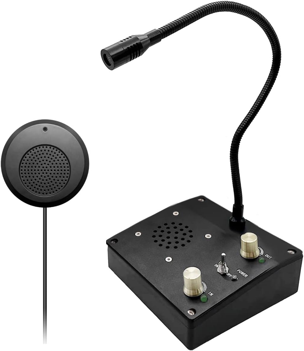 Daytech Window Speaker System - Elevate Communication with Advanced Dual-Way Intercom for Banks, Schools, Stores, and More