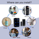 CallToU Wireless Door Chime Digital Display Door Contact Sensor Alarm CallToU