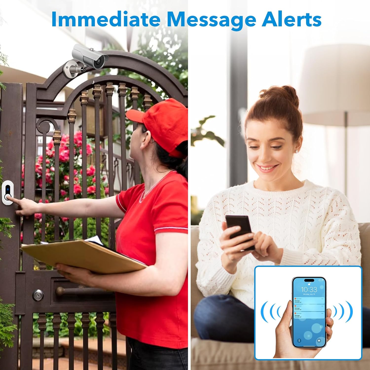 Daytech Smart WiFi Doorbell Kit with Tuya App Control - Ring Your Way into the Future Doorbell Chime for Classroom