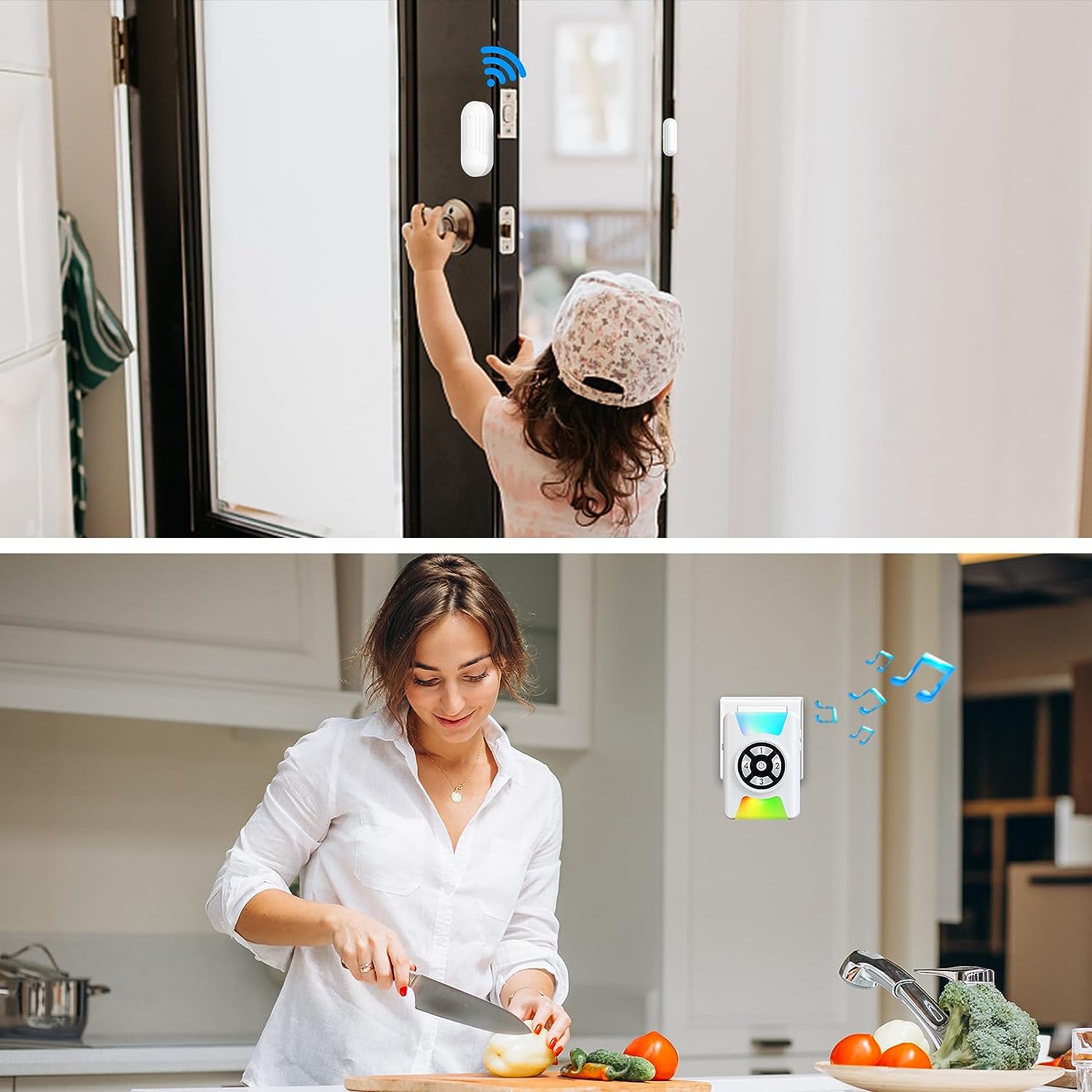 CallToU Door Chime Wireless for Business When Entering 1000FT Wireless Door Sensor Chime for Door Opens CallToU