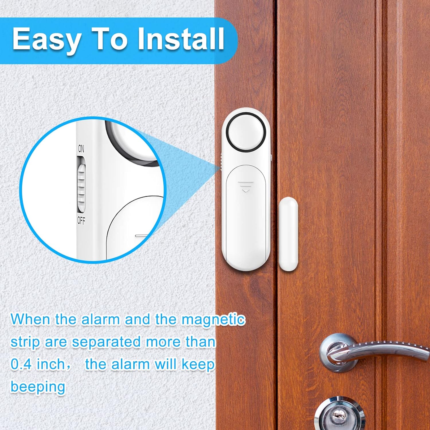 Dayetch: Proteja su espacio con alarmas de puerta (paquete de 3): 120 dB, 4 modos, fácil instalación, alarmas inalámbricas de seguridad para el hogar, para niños y ventanas.