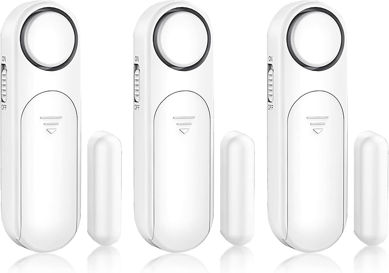 Dayetch: Proteja su espacio con alarmas de puerta (paquete de 3): 120 dB, 4 modos, fácil instalación, alarmas inalámbricas de seguridad para el hogar, para niños y ventanas.