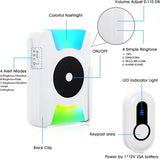 CallToU Wireless Doorbell Battery Operated Vibrating LED Flashing for Home Hearing Impaired Doorbell chime Kit,Battery Powered 4 Working Modes 5 Volume Level CallToU