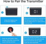 CallToU Wireless Calling System Caregiver Pager for Nurses Station 10 Waterproof Alert Call Buttons with 1 Display Receiver for Clinic Restaurant Nursing Home Patients Seniors CallToU