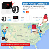 Daytech WiFi Caregiver Pager Call Button Life Alert Systems for Seniors No Monthly Fee Emergency Button for Elderly Patient Disabled