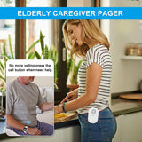 CallToU Wireless Caregiver Pager Watch Call Button Nurse Alert System Home Call Bell for Seniors Disabled Emergency Vibration Pager 1 Transmitter+1 Receiver CallToU