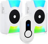 Daytech Wireless Doorbell Battery Operated Vibrating LED Flashing for Home Hearing Impaired Doorbell chime Kit,Battery Powered 4 Working Modes 5 Volume Level