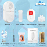 Daytech Wireless Caregiver Pager & SOS Call Bell System - Elderly Patient Alert with 3 Remind Buttons & 2 Vibrating Receivers