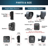 Daytech Wireless Driveway Alarm - Premium Motion Sensor Security System 800 Feet Long Range Protect Outside/Inside Property