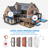CallToU Wireless Caregiver Pager Vibration Alert System, SOS Emergancy Call Button Alarm for Elderly Seniors Personal Nurse, 800ft Operating Range,1 Portable Receiver + 2 Transmitters CallToU