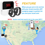 Daytech Stay Connected and Provide Peace of Mind with the Smart WiFi Caregiver Pager System and Alert Watch for Seniors and Patients