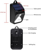 CallToU Solar Alarm Strobe Light,Motion Sensor Alarm Outdoor IP65 Waterproof Solar Siren Security Light for Driveway Home Farm Barn Villa Yard CallToU