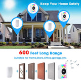CallToU Door Chime,Wireless Door Sensor Portable Door Entry Chime with Vibrating Flashing Light CallToU