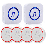 CallToU Dog Doorbells-Dog Door Bell for Potty Training-Wireless Doggie Buttons for Go Outside Communication with IP55 Touch Type Buttons, 5 Levels Volume 55 Ringtones Receiver CallToU
