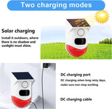 CallToU WiFi Solar Outdoor Motion Sensor Alarm,130db Sound Security Siren Light with Remote Controller Tuya APP Operation IP67 Waterproof Motion Detector for Home Villa Farm Barn Yard Chicken coop CallToU