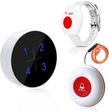 CallToU Caregiver Pager Call Button,Medical Alert System, Nurse Alert System for Home Disabled Elderly Seniors Patient,1 Receiver + 2 SOS Transmitter CallToU