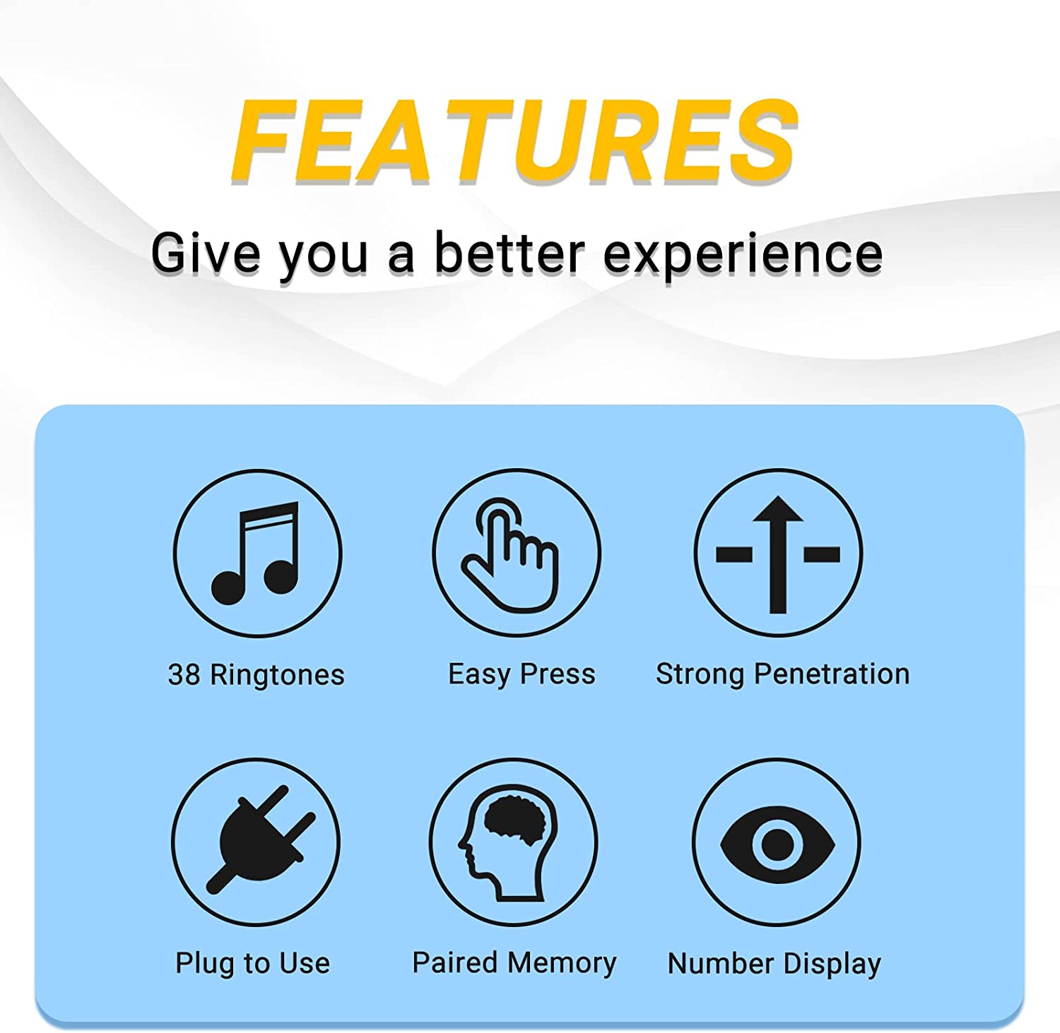 CallToU Wireless Caregiver Pager Call Button Nurse Call System 500Ft Range with LED Number Display for Elderly Patient Disabled at Home Hospital Clinic CallToU