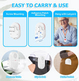 Daytech Wireless Caregiver Pager & SOS Call Bell System - Elderly Patient Alert with 3 Remind Buttons & 2 Vibrating Receivers