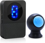 Capteur de mouvement carillon de porte sans fil Daytech avec portée de 500 pieds - 55 carillons, indicateurs LED et niveaux de volume réglables