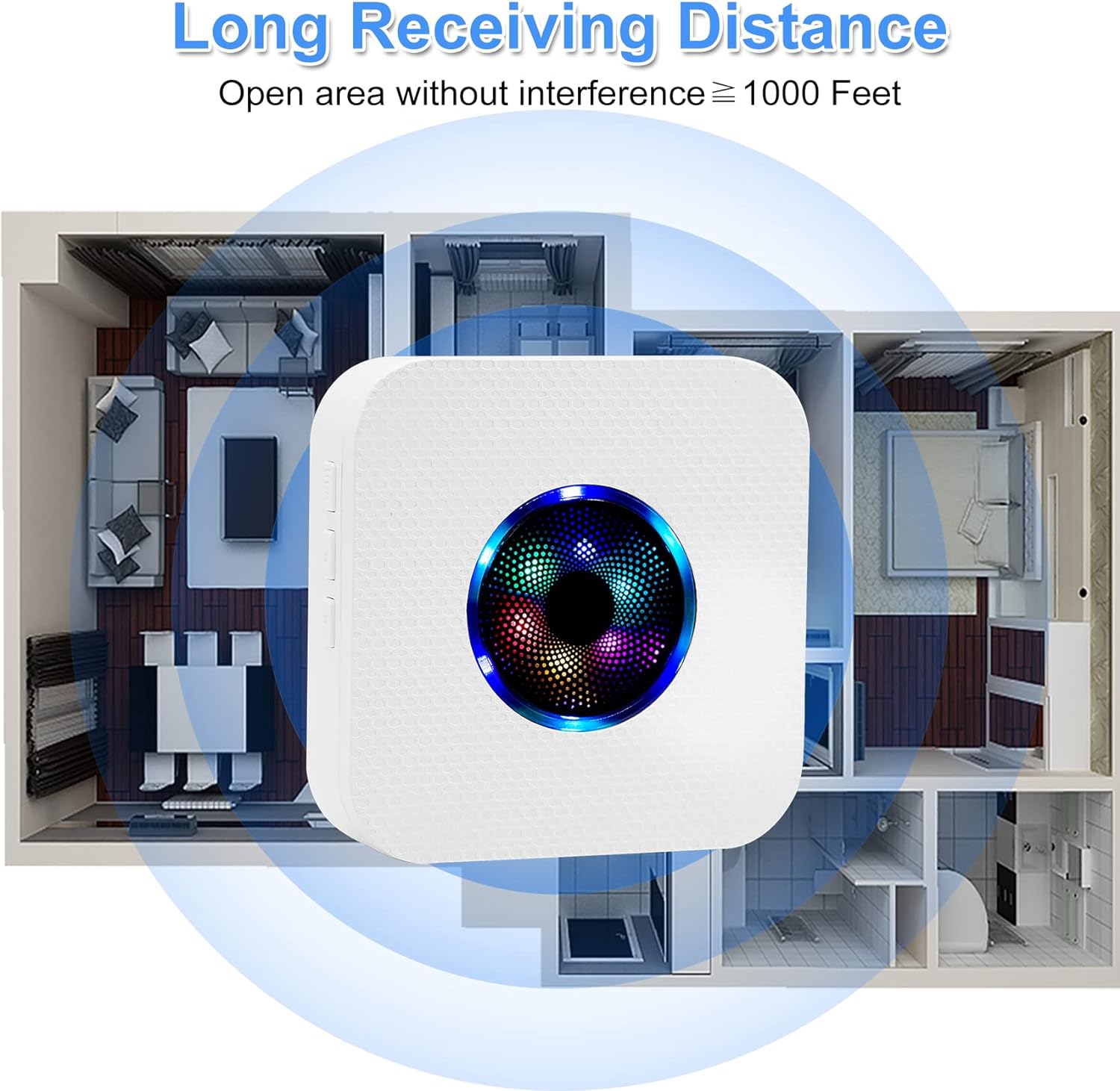 Daytech Wireless Door Chime - Customizable Alerts, Extended Range, and Easy Installation for Enhanced Security at Home or Office