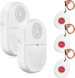 CallToU Wireless Caregiver Pager Vibration Alert System, SOS Emergancy Call Button Alarm for Elderly Seniors Personal Nurse, 800ft Operating Range,1 Portable Receiver + 2 Transmitters CallToU