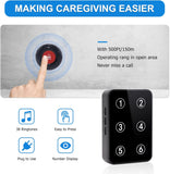 Daytech Wireless Nurse Call System with LED Number Display & 500Ft Range - Easy Installation, Panic Button, and Elderly Caregiver Alert