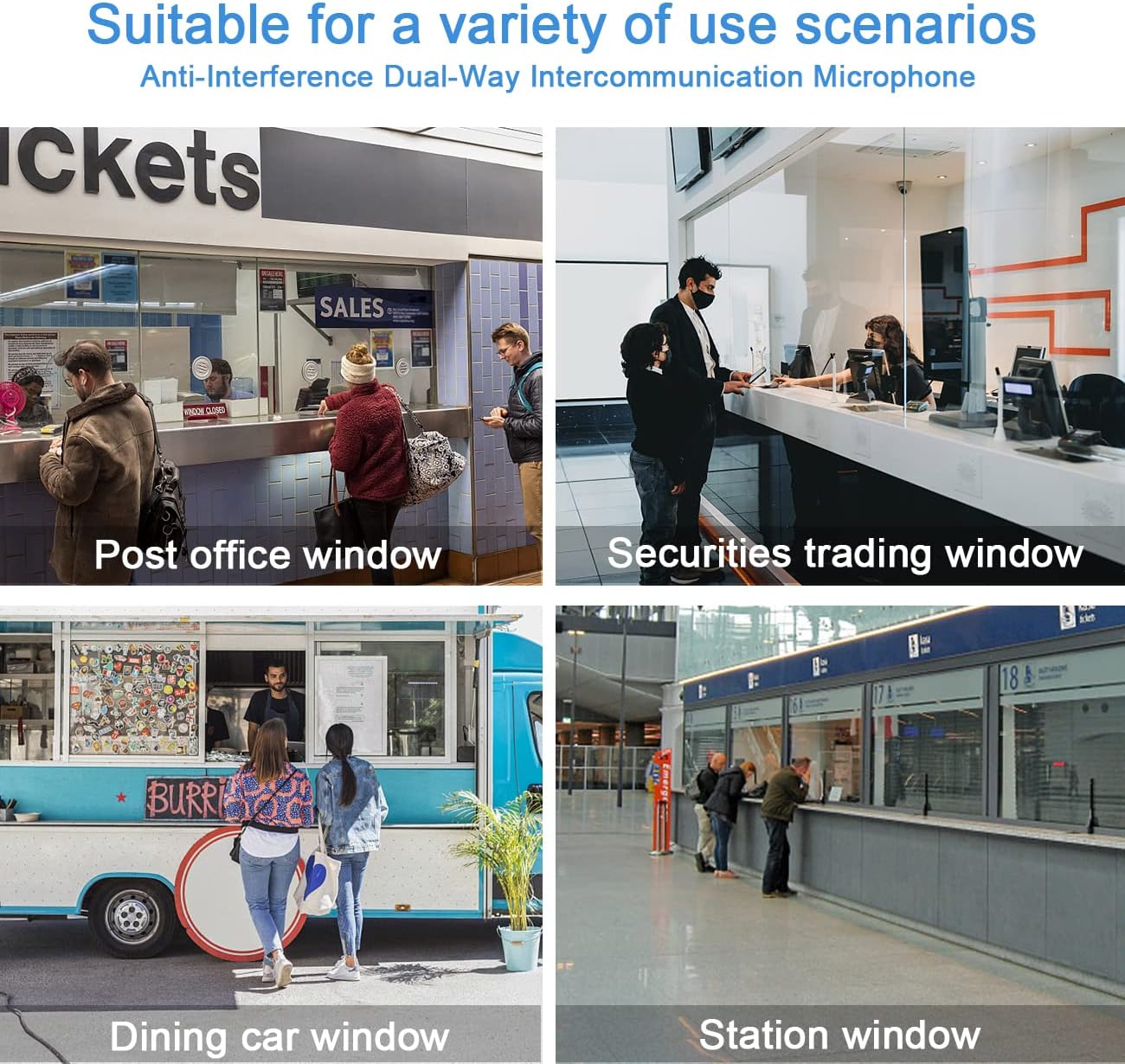 Daytech Window Speaker System - Elevate Communication with Advanced Dual-Way Intercom for Banks, Schools, Stores, and More