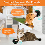 CallToU Dog Doorbell Wireless Doggie Bell for Potty Training 2 Waterproof Touch Buttons 2 Portable Receivers CallToU