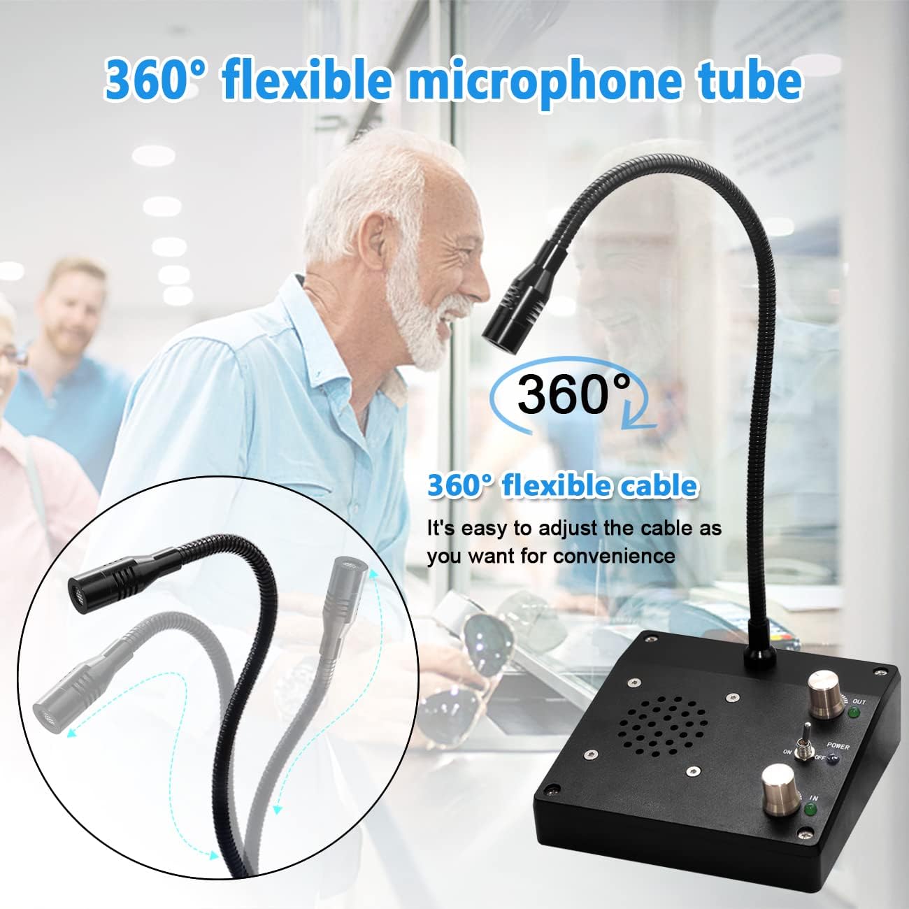 Daytech Window Speaker System - Elevate Communication with Advanced Dual-Way Intercom for Banks, Schools, Stores, and More
