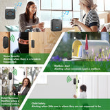DAYTECH Wireless Caregiver Pager Door Alarms Portable Door Sensor Alarm for Elderly/Business/Home