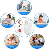 CallToU Wireless Caregiver Pager Call Button Nurse Alert System Call Bell for Home Elderly Patient Emergency(Need Pair with Receiver to Work) CallToU