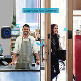 CallToU Door Chime Wireless Door Sensor for Business Home Office When Entering Door Sensor Chime with 1000Ft Range 55 Chimes 5 Volume Levels Adjustable Number Display CallToU