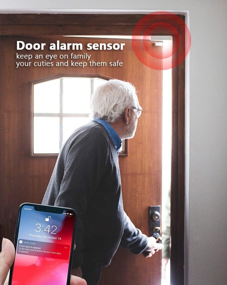 Daytech WiFi Door Sensor: Real-time Alarms, Alexa & Google Assistant, No Hub Needed, Home/Business Security, 2-Pack