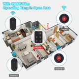 Daytech Wireless Nurse Call System with LED Number Display & 500Ft Range - Easy Installation, Panic Button, and Elderly Caregiver Alert