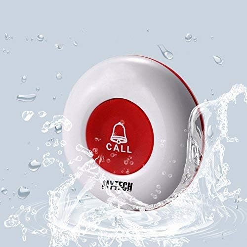 CallToU Caregiver Pager Call Button for Elderly Emergency Call Button Home Alert System Alarm for Elderly Seniors Patient Nurse Call System 1Receiver 1Call Button 1Doorbell CallToU