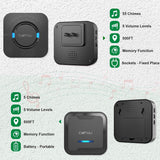 DAYTECH Wireless Caregiver Pager Door Alarms Portable Door Sensor Alarm for Elderly/Business/Home