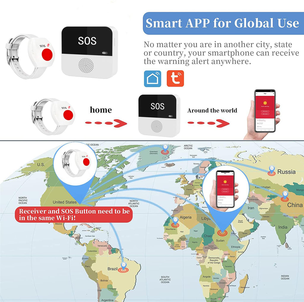 Dwyen SOS WiFi Caregiver Call Button System: A Smart Solution for Elderly Care